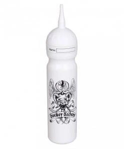 Shop-halona Trinkflasche Eishockey Riders Bottle 1L Weiß Mit Halm