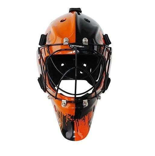Shop-halona Floorball Helm IFF Zertifiziert Für Torwart, Torhüter Unihockey Senior Orange 3 Shop-halona Floorball Helm IFF Zertifiziert Für Torwart, Torhüter Unihockey Senior Orange