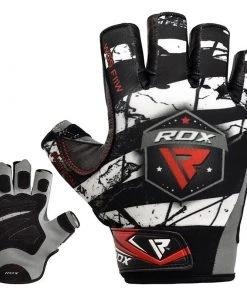 Shop-halona RDX F11 Bobybuilding Gym Handschuhe Weiß