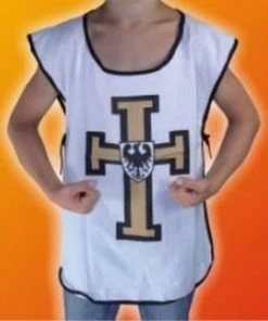 Shop-halona Waffenrock U. Schwerthalter Rittergewand Kinder Ritter Baumwolle Templerritter