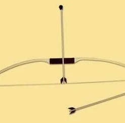 Shop-halona Pfeil Und Bogen Mit 2 Pfeilen Gepolstert Und Lederband