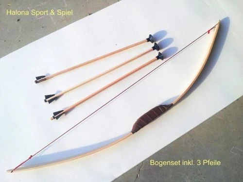 Shop-halona Pfeil Und Bogen Kinderbogen Extra Dickes Holz, 3 Pfeile, Flitzebogen 100cm 6 Shop-halona Pfeil Und Bogen Kinderbogen Extra Dickes Holz, 3 Pfeile, Flitzebogen 100cm