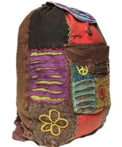 Shop-halona Natur & Trend Hippie Rucksack Stone Washed, Cultbagz Flower 04