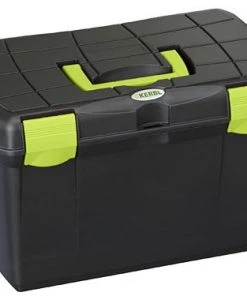Shop-halona Reitsport Aufbewahrungsbox Kerbl Schwarz/pistazie Putzkoffer