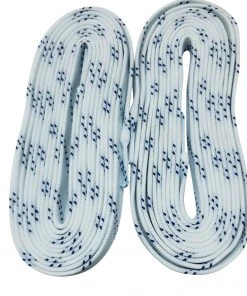 Shop-halona Schnürsenkel Hockey Gewachst Weiß/blau 84-130" HTX3 F. Schlittschuhe