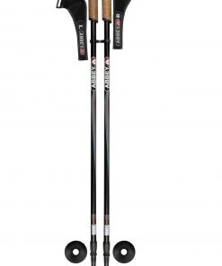 Schreuders Sport Wanderstock Nordic Walking Stöcke Verstellbar Aluminium, Schwarz Rot Grau Fitness