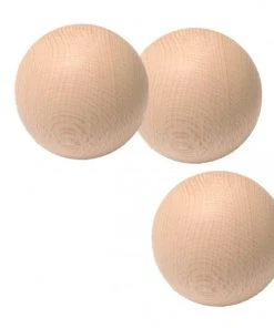 Shop-halona 3x Ball 5cm Holzkugel Stickhandling