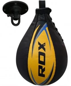 Outdoor - Fitness Boxbirne | Punching Ball Speed Leder S2 Von RDX Gelb