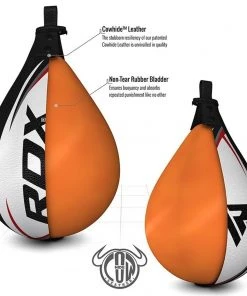 Outdoor - Fitness Punching Ball Speed Leder S2 Von RDX Weiss