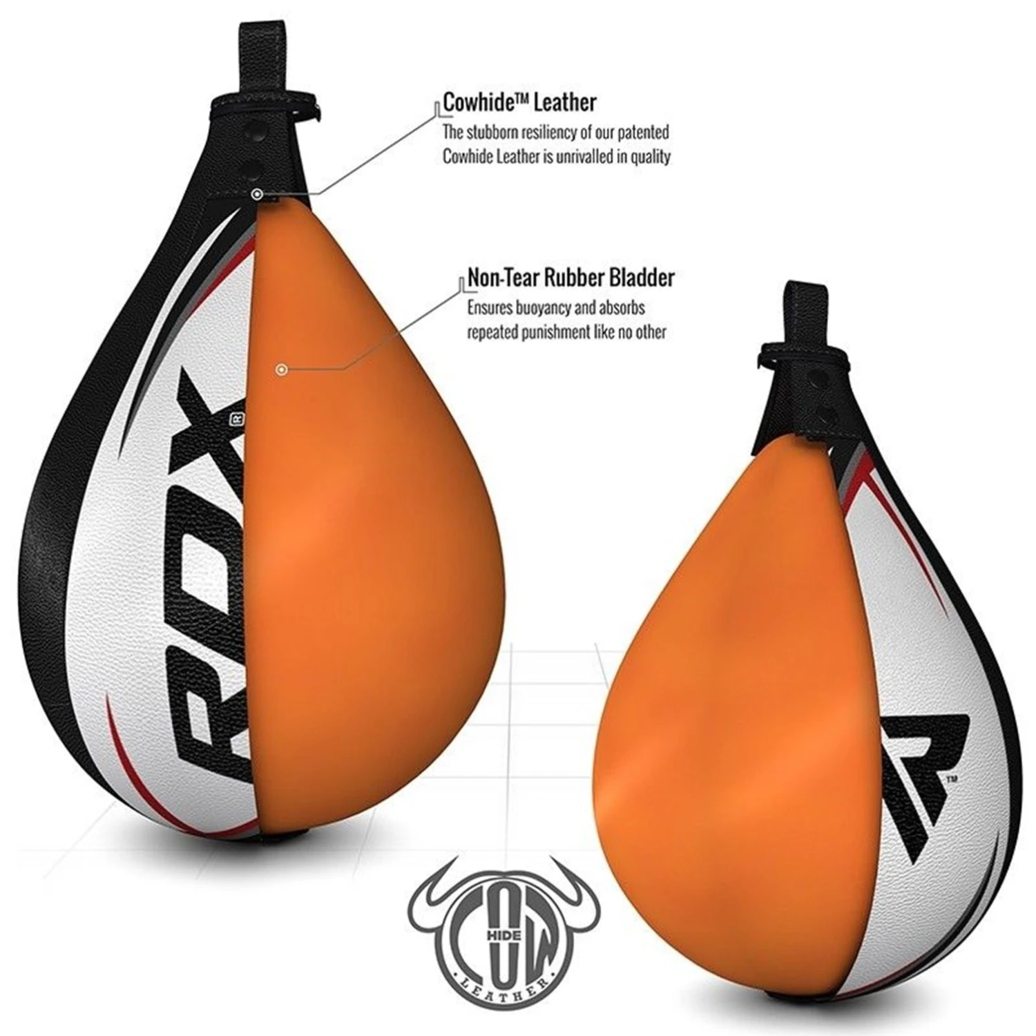 Outdoor - Fitness Punching Ball Speed Leder S2 Von RDX Weiss 2 Outdoor - Fitness Punching Ball Speed Leder S2 Von RDX Weiss