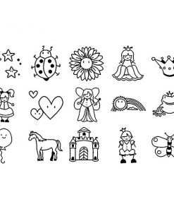Shop-halona Kinderwerkstatt Stempel F. Mädchen, Prinzessin, Pferde & Co. Kinderstempel