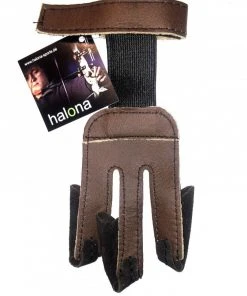 Shop-halona Schießhandschuh Halona Nubuk, Leder , Bogenhandschuß, Kuppenhandschuh Bogensport