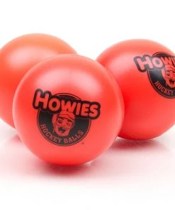 3x Hockeyball Howies Orange Inlinehockey Ball 75mm