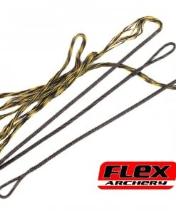 Shop-halona Sehne Flex Dacron Recurve Classic Schwarz/gelb 46-72 Zoll 10-16 Strang Bogensport