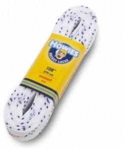 Shop-halona Thin White Waxed Schnürsenkel Dünn, Weiss Eishockey