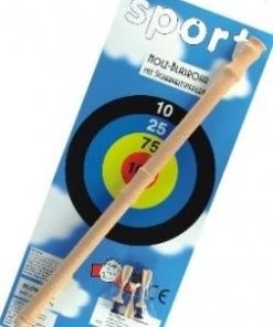 Shop-halona Blasrohr Aus Holz F. Kinder Mit 3 Bolzen U. Zielscheibe