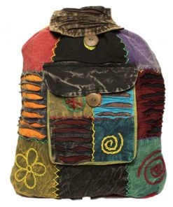 Shop-halona Hippie Rucksack Stone Washed, Cultbagz Flower 08 Natur & Trend