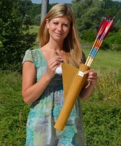 Shop-halona Seitenköcher Aus Wildleder, Pfeilköcher Für Bogenschiessen 45x20 Cm