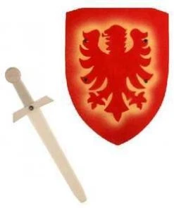 Shop-halona Schwert Excalibur Und Schild F. Kinder Als SET, Ritterset Spiele