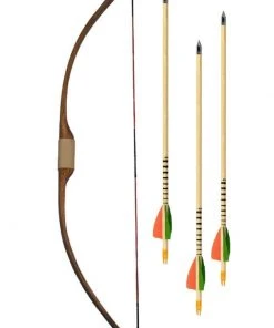 Shop-halona Langbogen Halona Bogenset Junior Sportbogen Inkl.3 Pfeile Dschunken-Holz