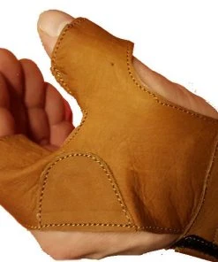 Shop-halona Bogenhandschuh Traditionell Leder F. RH Schützen Black.bulls