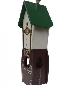 Shop-halona Vogelhaus Mit Futterstation, Nistkasten, Lederhose Handarbeit 65x18x16 Cm Entdecken Und Forschen