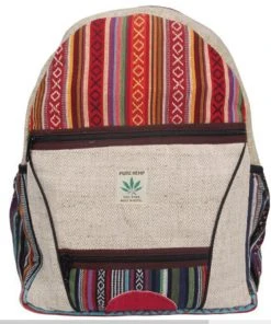 Shop-halona Rucksäcke Rucksack Aus Hanf, Cultbagz Nepal Hand Made, Bagpack Multi Stripes