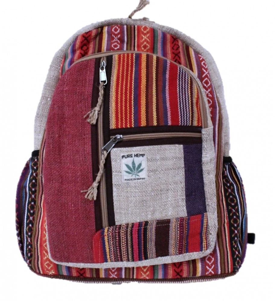 Shop-halona Rucksack Aus Hanf, Cultbagz Nepal Hand Made, Bagpack Stripes Rucksäcke 4 Shop-halona Rucksack Aus Hanf, Cultbagz Nepal Hand Made, Bagpack Stripes Rucksäcke