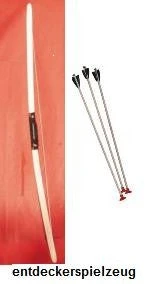 Shop-halona Pfeil Und Bogen Kinderbogen Extra Dickes Holz, 3 Pfeile, Flitzebogen 80cm