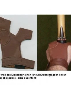 Shop-halona Bogensport Bogenhandschuh Traditionell Leder F. LH Schützen Black.bulls