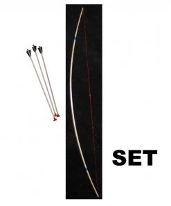 Shop-halona Pfeil Und Bogen Kinderbogen Extra Dickes Holz, 3 Pfeile, Flitzebogen 80cm