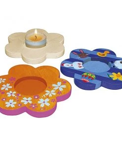 Shop-halona Teelichthalter Blume 3er Set, Zum Basteln Spiele
