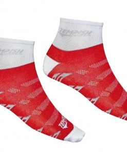 Shop-halona 2 Paar Tempish BIKE Sportsocken, Jogging, Bike, Skating Socken Weiß-rot 34-48 Wear