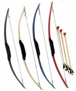 Shop-halona Pfeil Und Bogen Farbig Mit 3 Pfeilen Aus Escheholz 100 Cm