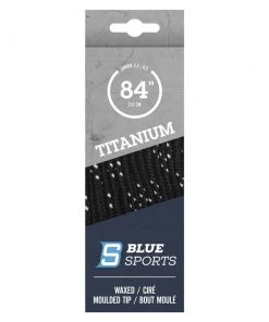 Shop-halona Titanum Schnürsenkel Eishockey Gewachst 96-130 Zoll Schwarz