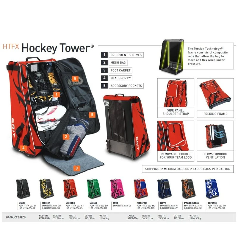 Shop-halona Tasche Grit HTFX Hockey Tower Junior Philadelphia Schwarz/organge 3 Shop-halona Tasche Grit HTFX Hockey Tower Junior Philadelphia Schwarz/organge