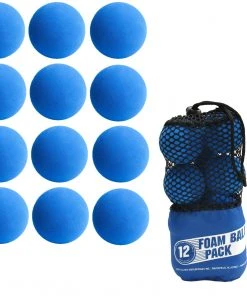 A&R Sports Puck & Bälle 12x Softball Hockey Indoor Foam Ball Schaumstoff-Ball