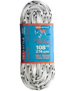 TEX-STYLE Hockey Senkel Bunt Gewachst Farbig(smoke Weiß) 108"