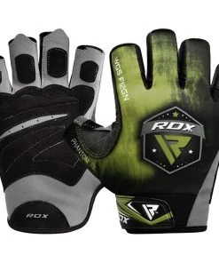 Outdoor - Fitness RDX F12 Gewichtheber Handschuhe Grün Gr. S