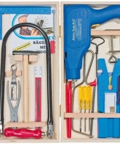 Shop-halona Kinderwerkstatt Laubsäge-Set Im Klapp-Kasten Mit Elektrischer Bohrmaschine