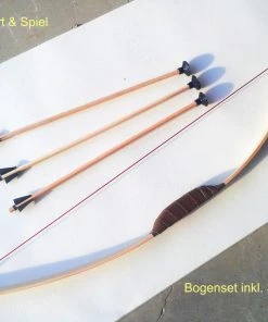 Shop-halona Pfeil Und Bogen Kinderbogen Extra Dickes Holz, 3 Pfeile, Flitzebogen 100cm 9 Shop-halona Pfeil Und Bogen Kinderbogen Extra Dickes Holz, 3 Pfeile, Flitzebogen 100cm