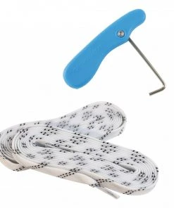 Shop-halona Schnürsenkel Hockey Gewachst Weiß 84-130" HTX3 Inkl. Schnürhilfe