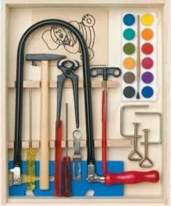 Shop-halona Laubsäge-Kasten, Werkzeugkasten F. Kinder, Laubsäge Box