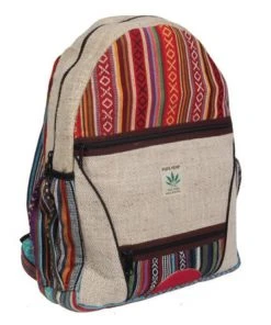 Shop-halona Rucksäcke Rucksack Aus Hanf, Cultbagz Nepal Hand Made, Bagpack Multi Stripes