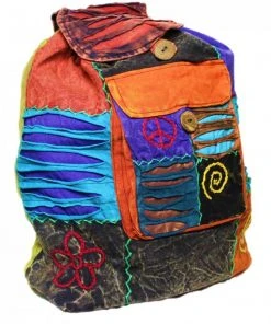 Shop-halona Hippie Rucksack Stone Washed, Cultbagz Flower 10