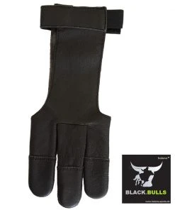 Shop-halona Fingerschutz Damen Schießhandschuh, Bogenhandschuh Ladies Gr: XS-XL Black.bulls F. Frauen