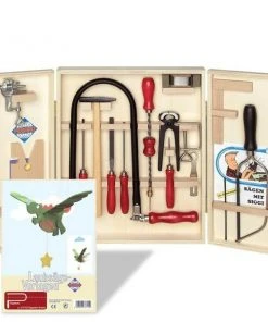 Shop-halona Kinderwerkstatt Laubsägeschrank Öko Pebaro, 401S, Werkzeugschrank, Werkzeugkasten Kinder