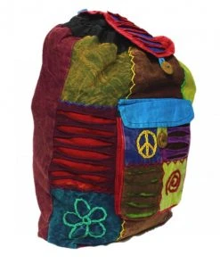 Shop-halona Hippie Rucksack Stone Washed, Cultbagz Flower 02