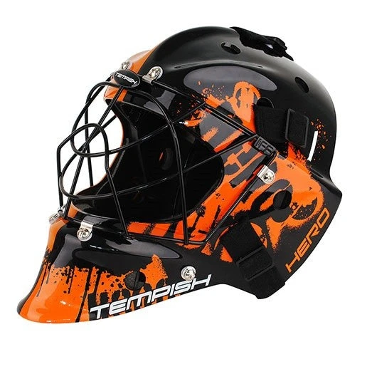 Shop-halona Floorball Helm IFF Zertifiziert Für Torwart, Torhüter Unihockey Senior Orange 1 Shop-halona Floorball Helm IFF Zertifiziert Für Torwart, Torhüter Unihockey Senior Orange