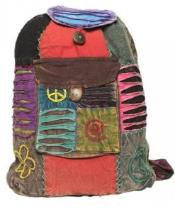 Shop-halona Natur & Trend Hippie Rucksack Stone Washed, Cultbagz Flower 04